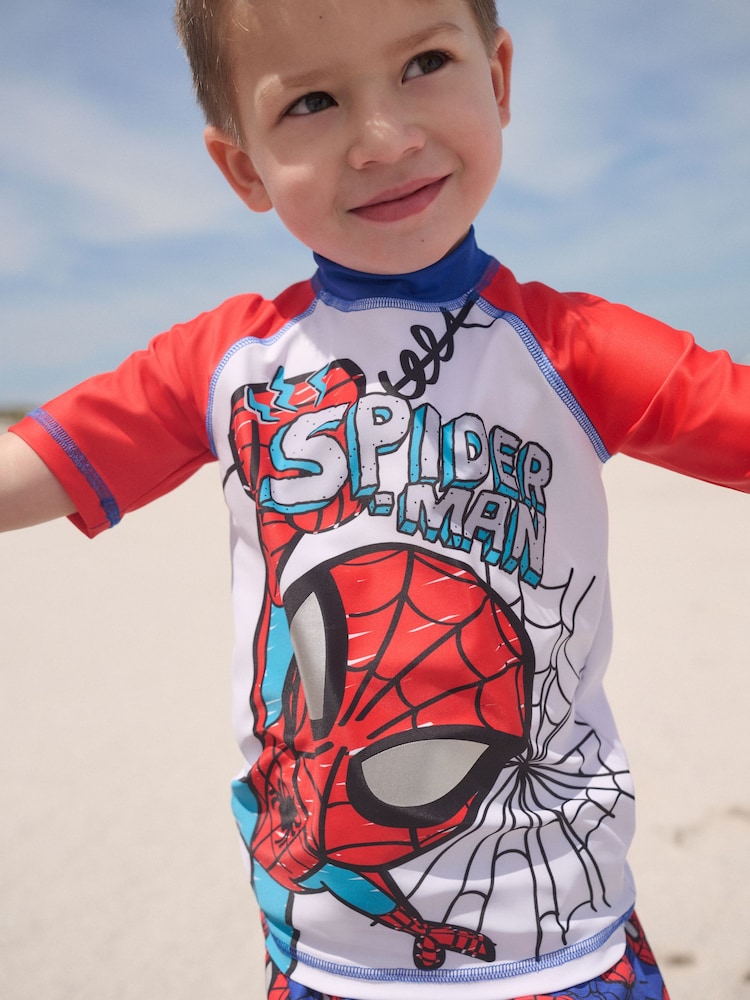 Spiderman Rash Vest and Swim Shorts Set (3mths-7yrs)