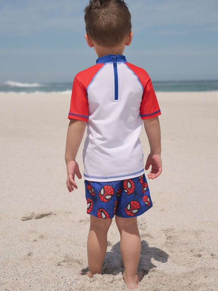 Spiderman Rash Vest and Swim Shorts Set (3mths-7yrs)