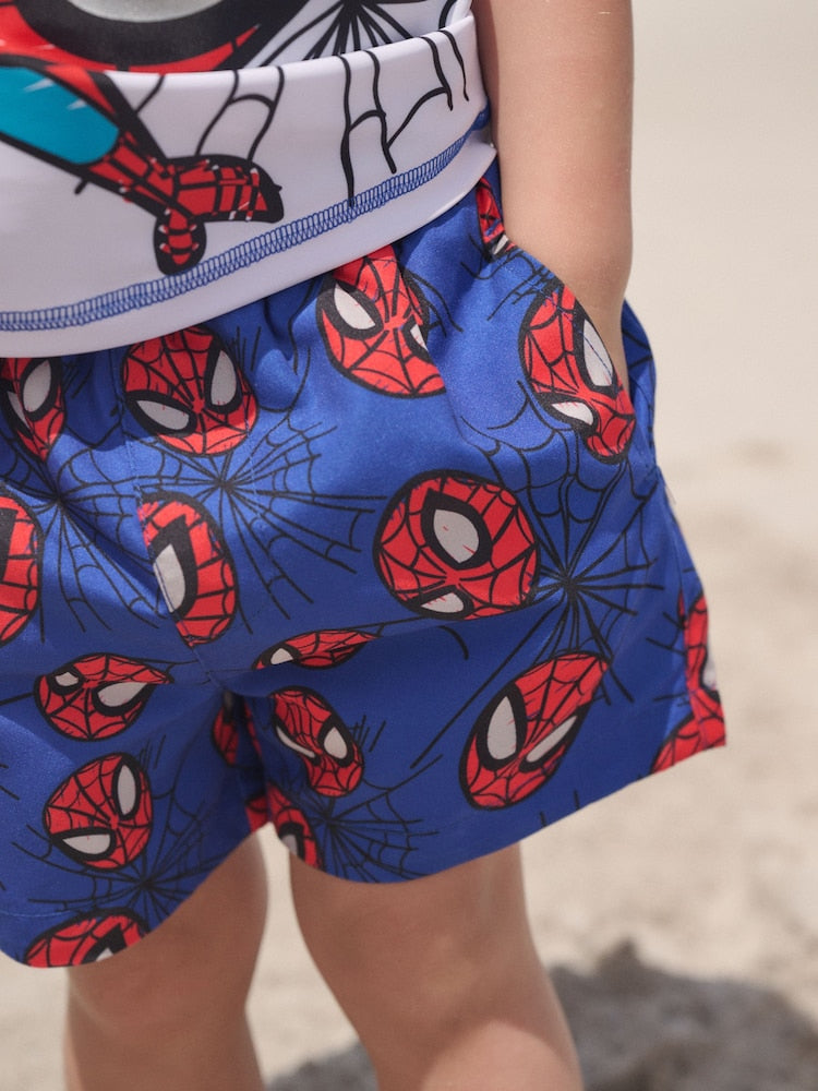 Spiderman Rash Vest and Swim Shorts Set (3mths-7yrs)