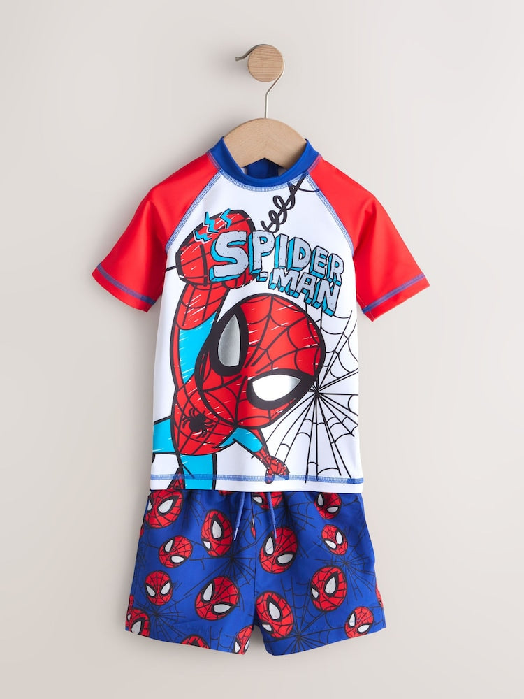 Spiderman Rash Vest and Swim Shorts Set (3mths-7yrs)