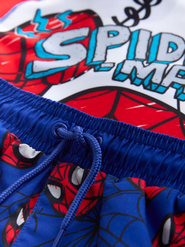 Spiderman Rash Vest and Swim Shorts Set (3mths-7yrs)