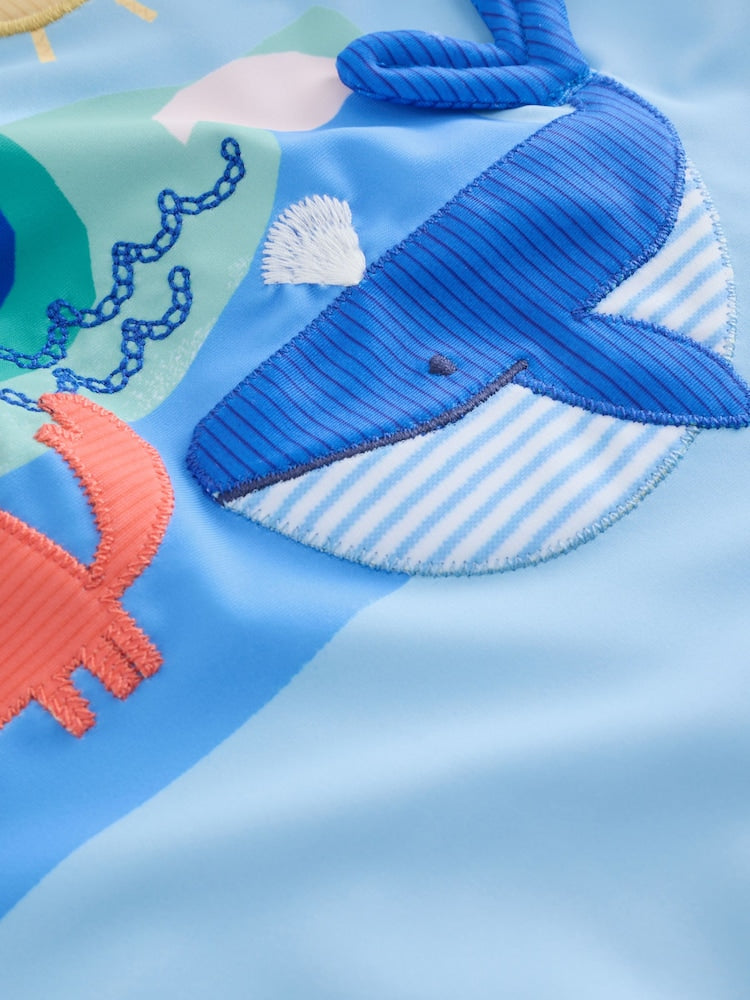 Blue Sunsafe Rash Vest and Swim Shorts Set (3mths-7yrs)