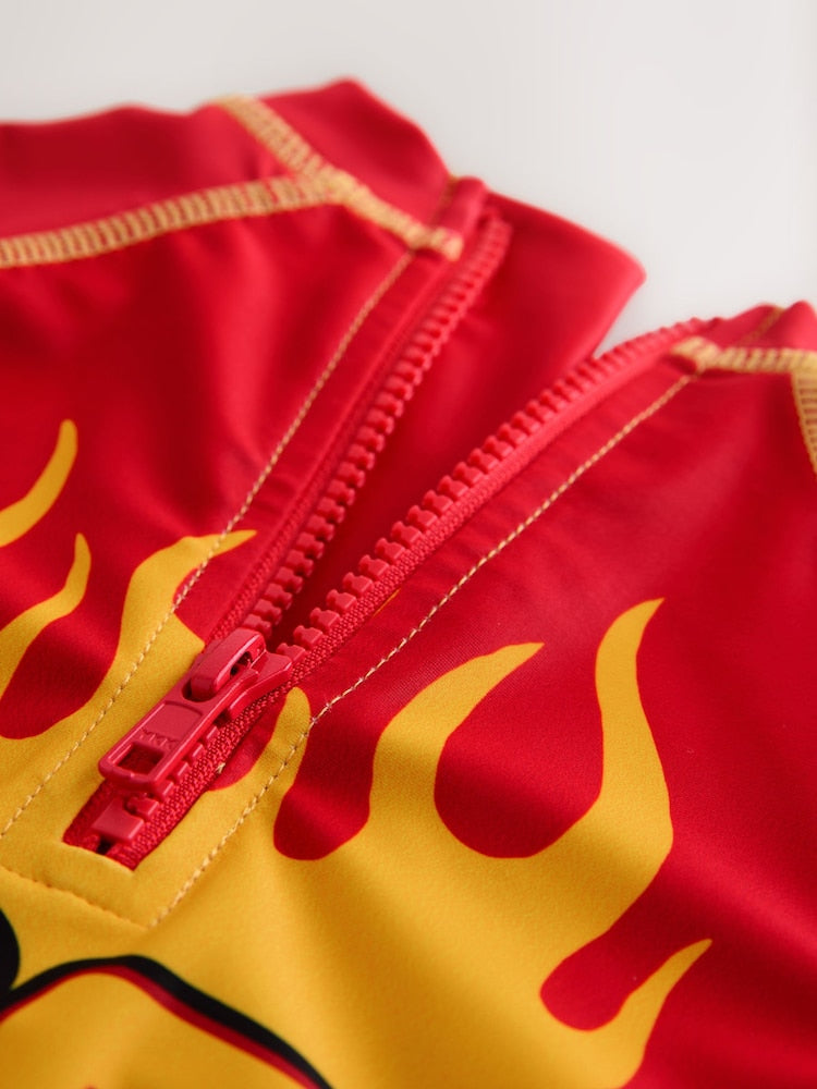 Lightening McQueen Rash Vest and Swim Shorts Set (3mths-7yrs) - Size 3-6 Months (62-68cm)