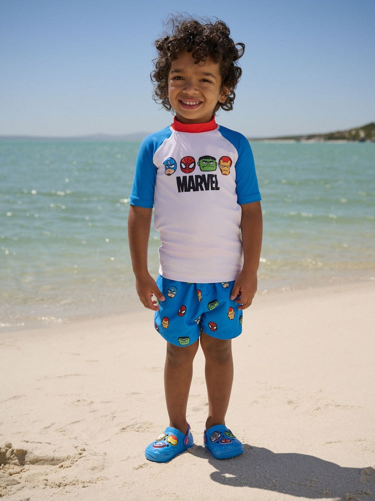 Marvel Rash Vest and Swim Shorts Set (3mths-7yrs)