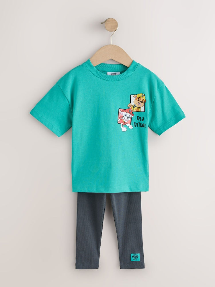 Teal Blue Paw Patrol T-Shirt and Leggings Set (3mths-8yrs)