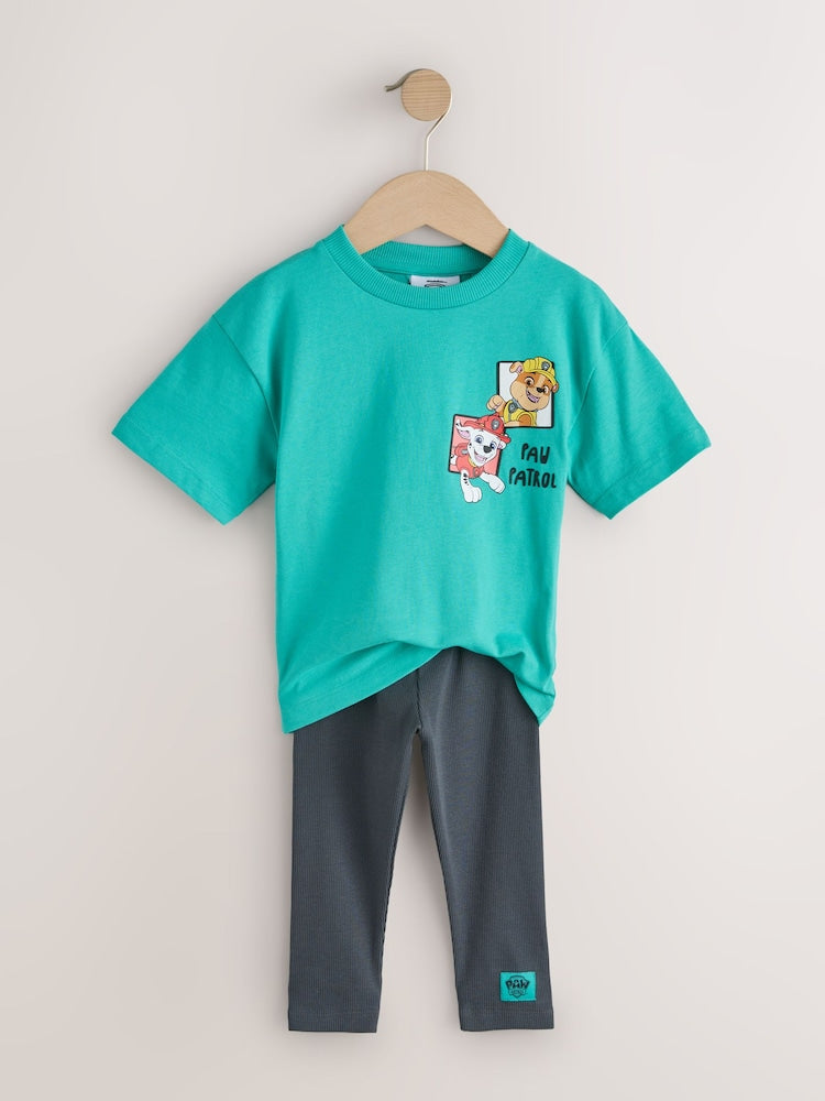 Teal Blue Paw Patrol T-Shirt and Leggings Set (3mths-8yrs)