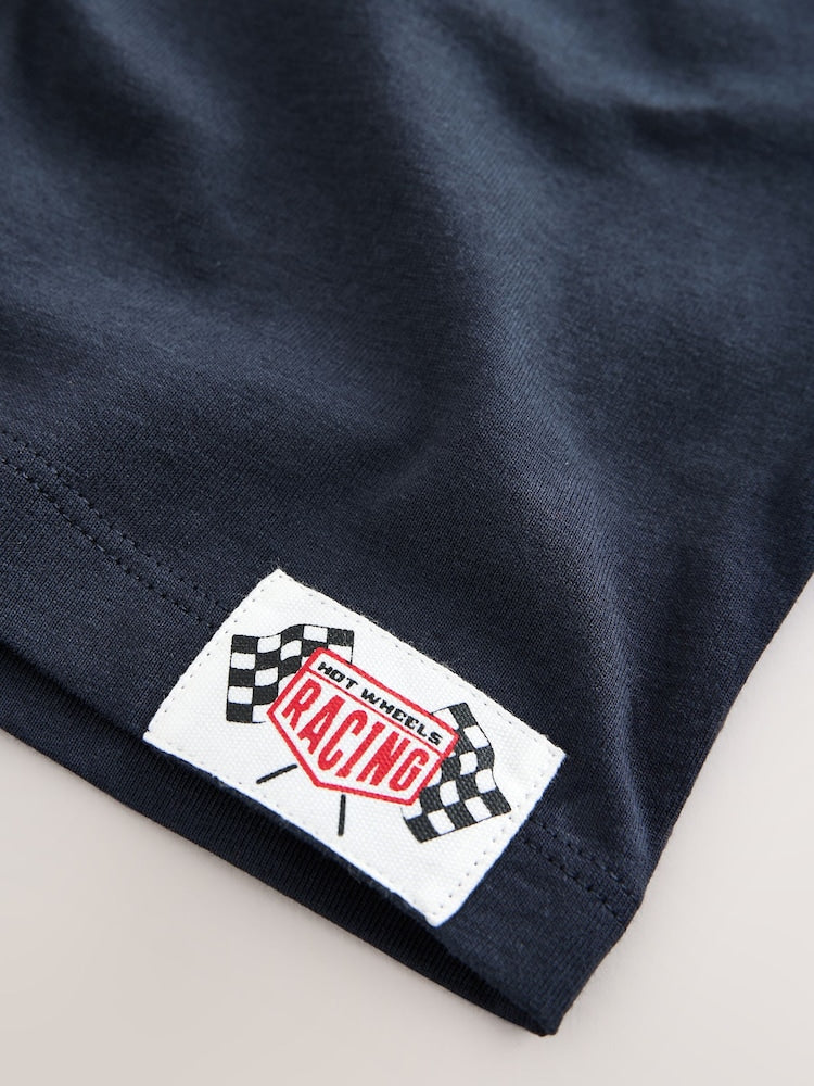 Navy Hot Wheels Short Sleeve T-Shirt (9mths-8yrs)
