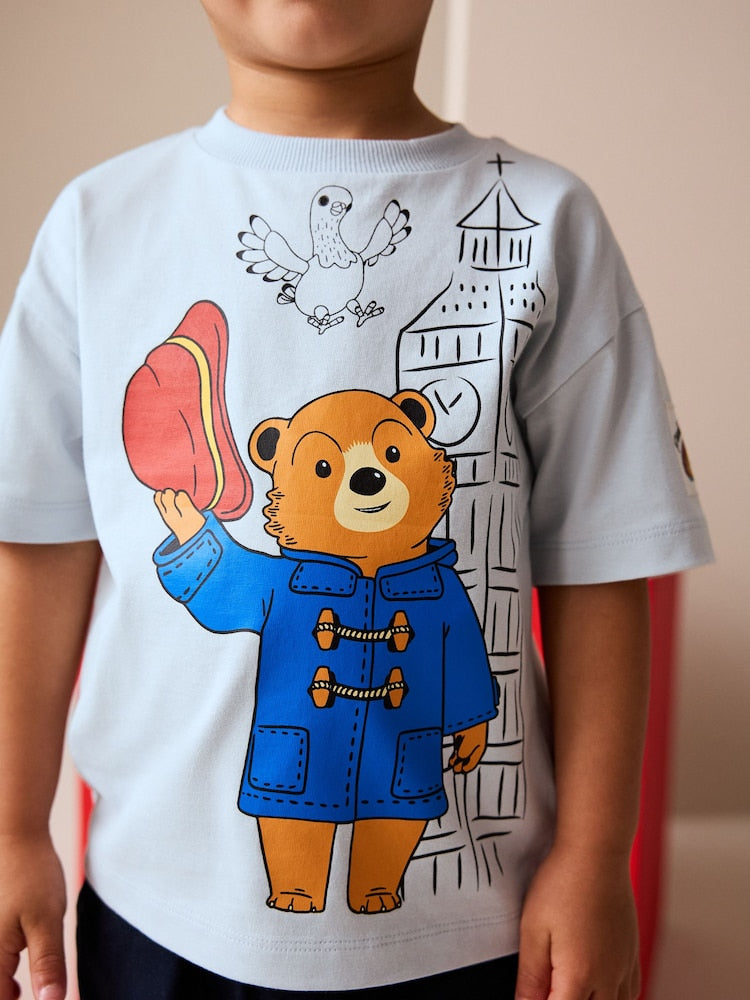 Blue Paddington Bear Short Sleeve T-Shirt (3mths-8yrs)
