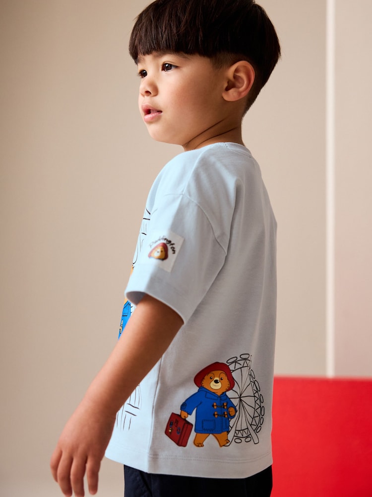 Blue Paddington Bear Short Sleeve T-Shirt (3mths-8yrs)