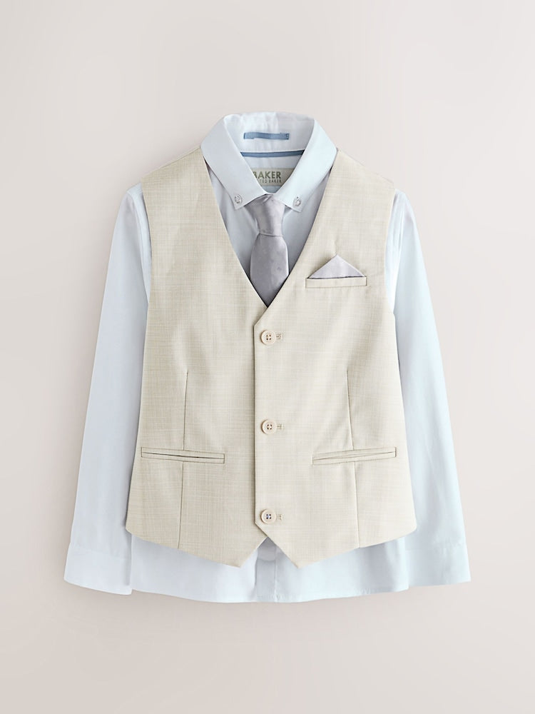 Baker by Ted Baker Waistcoat, Shirt And Tie Set