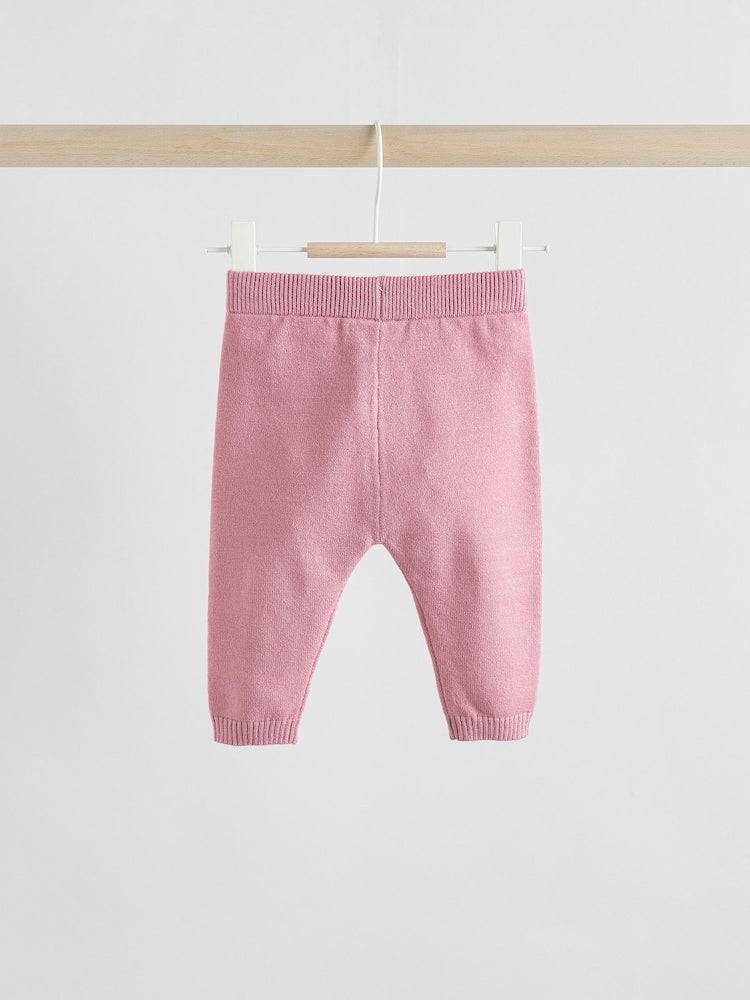 Pink Sheep Scene Baby Knitted Jumper and Leggings Set 2 Piece (0mths-2yrs)