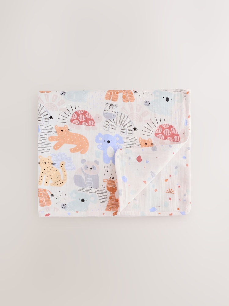 Safari Cotton Baby Muslin Blanket