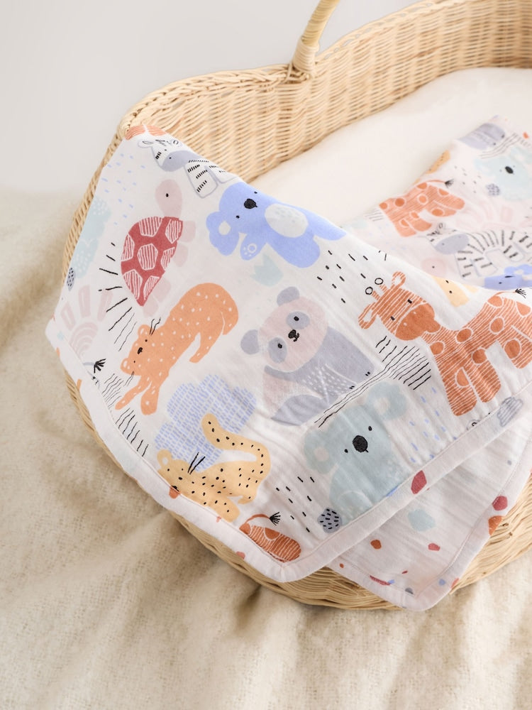 Safari Cotton Baby Muslin Blanket