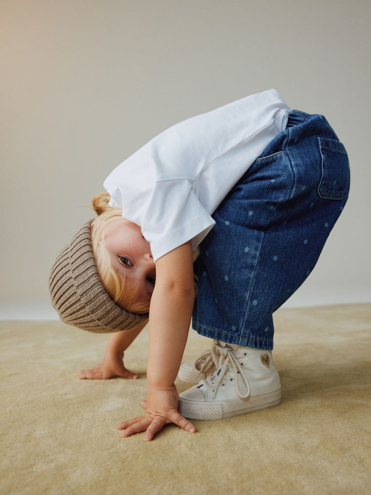 Blue Spot Pullon Barrel Jeans (3mths-7yrs) - Size 3-6 Months (62-68cm)