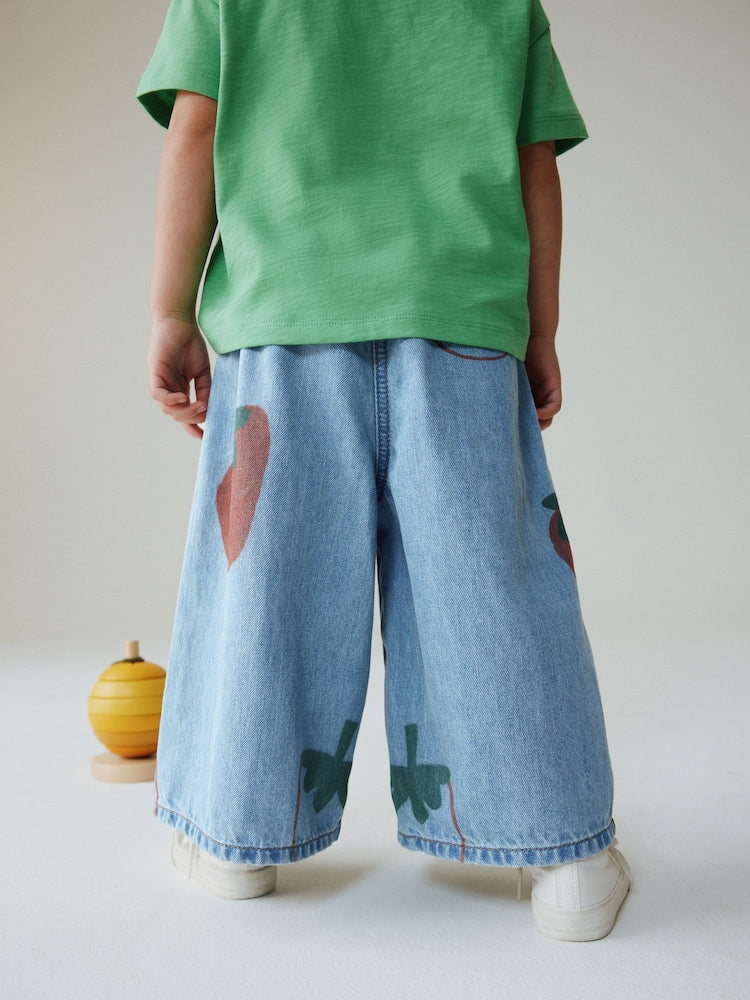 Mid Blue Tomato Printed Jeans (3mths-7yrs)