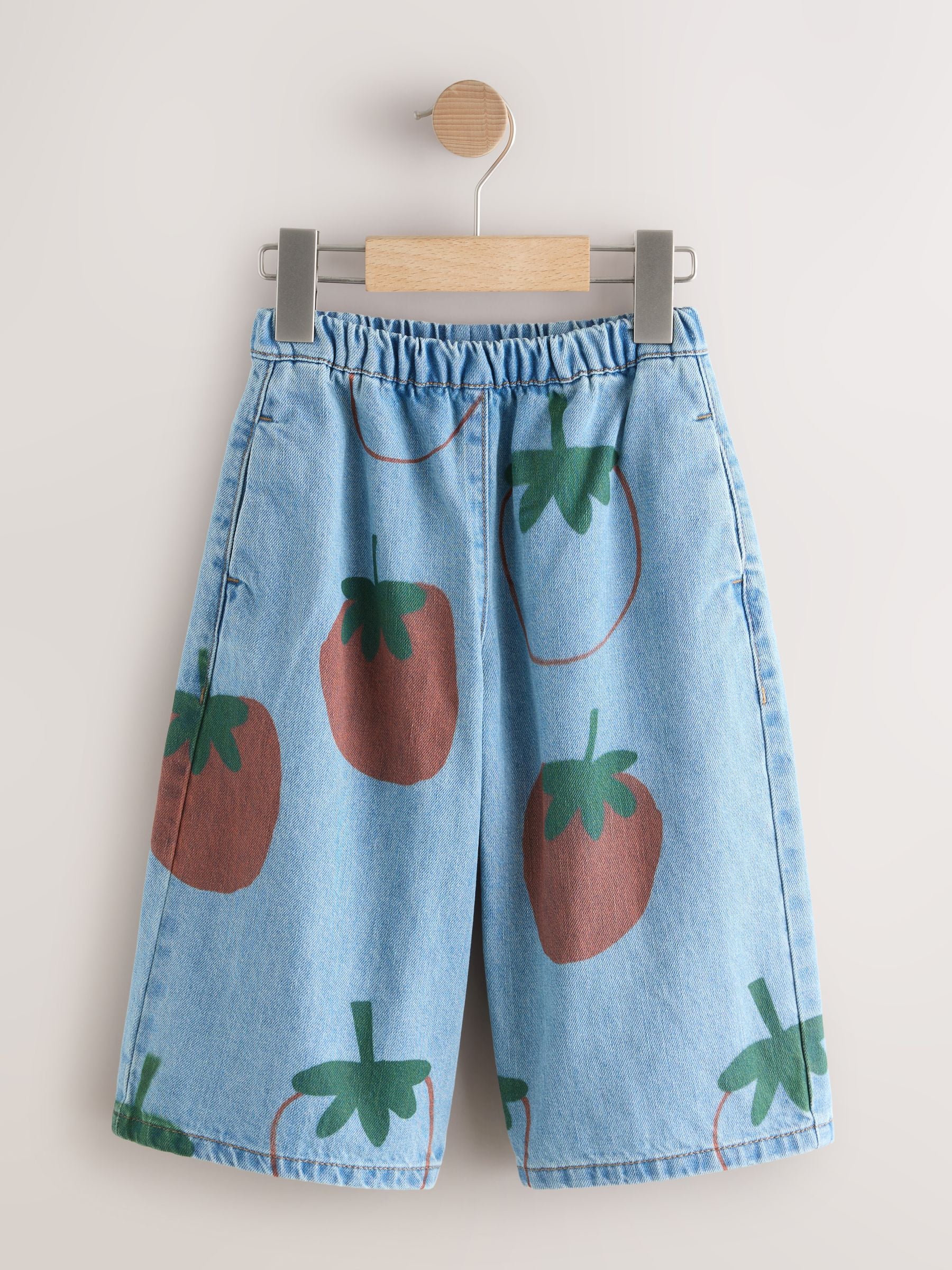 Mid Blue Tomato Printed Jeans (3mths-7yrs) - Size 3-6 Months (62-68cm)