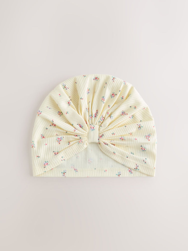 Pink Ditsy Jersey Turban Beanie 2 Pack (3mths-16yrs)