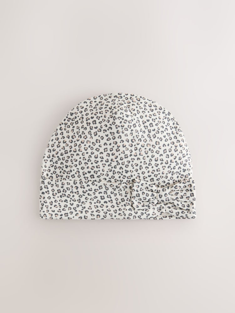 Stone Bow Jersey Beanie 2 Pack (3mths-16yrs)