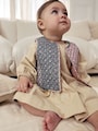 Cream Floral Baby Dress and Gilet Set 2 Piece (0mths-2yrs) - Size 50cm (First Size)
