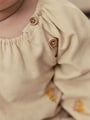 Cream Floral Baby Dress and Gilet Set 2 Piece (0mths-2yrs) - Size 50cm (First Size)