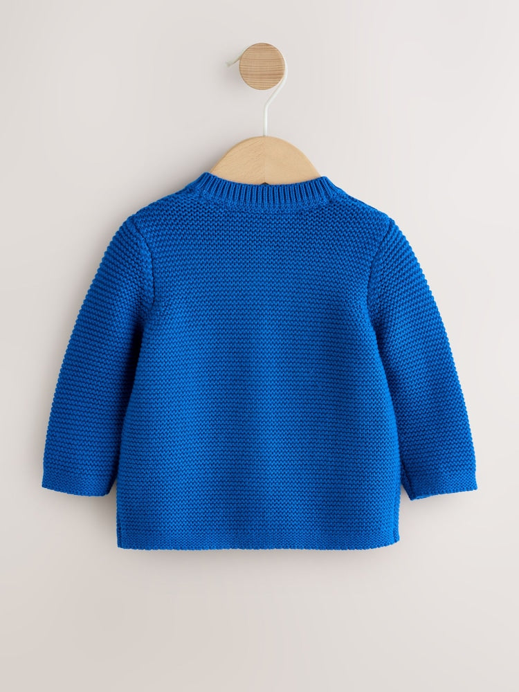 Blue Embroidered Cherry Cardigan (0mths-2yrs)