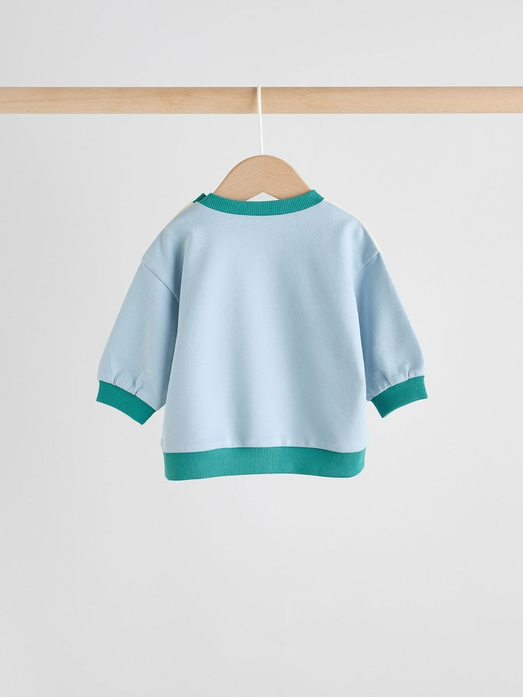 Blue Milk Club Sweatshirt and Shorts Baby Set (0mths-2yrs)