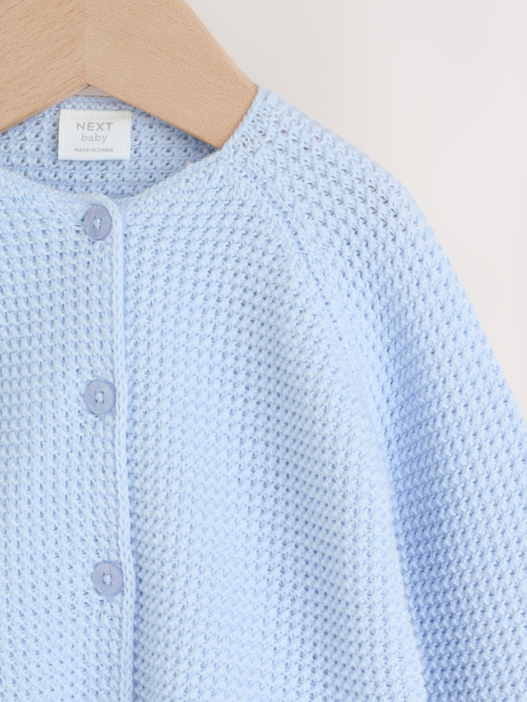 Blue Peplum Baby Knitted Cardigan (0mths-2yrs)