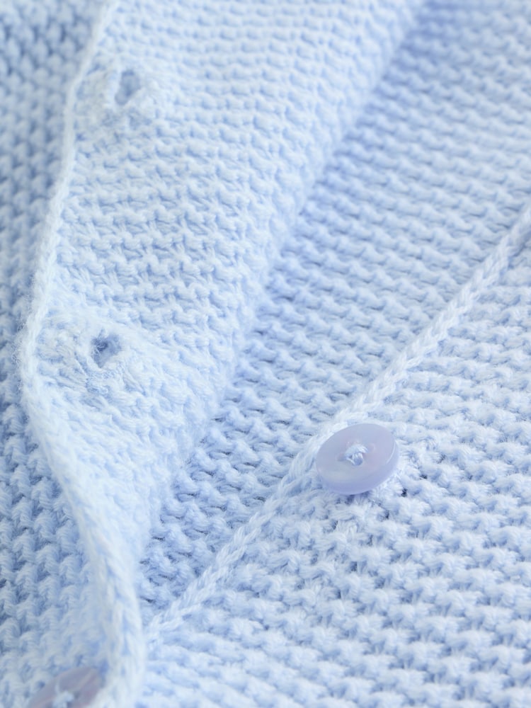 Blue Peplum Baby Knitted Cardigan (0mths-2yrs)