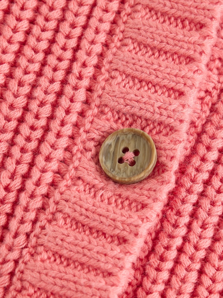 Pink Strawberry Baby Embroidered Back Cardigan (0mths-2yrs)
