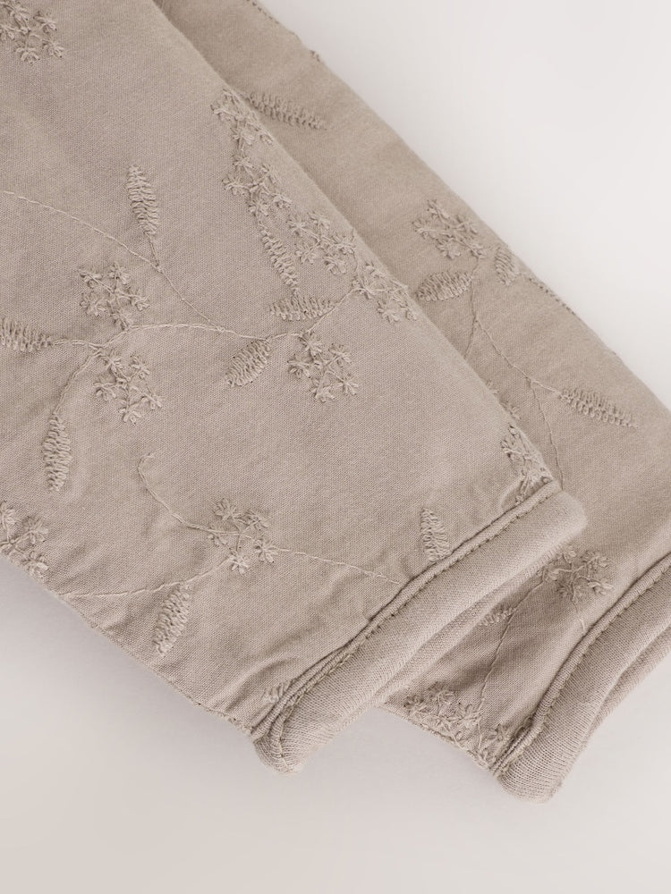 Neutral Broderie Button Through Baby Jacket (0mths-2yrs)