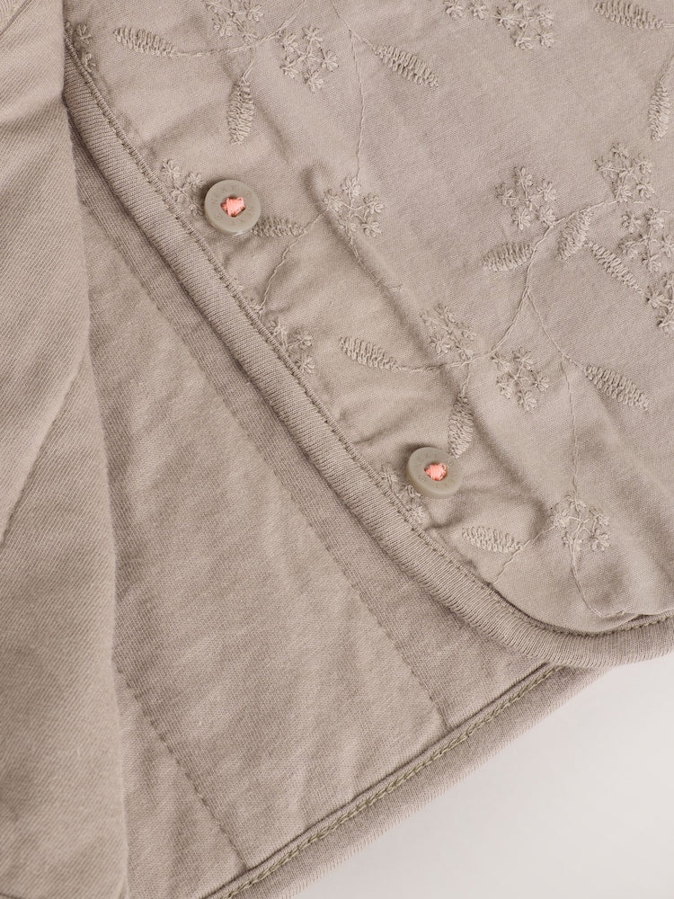 Neutral Broderie Button Through Baby Jacket (0mths-2yrs)