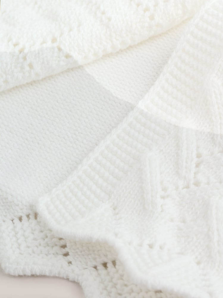 White Pointelle Knitted Baby Cardigan (0mths-2yrs)