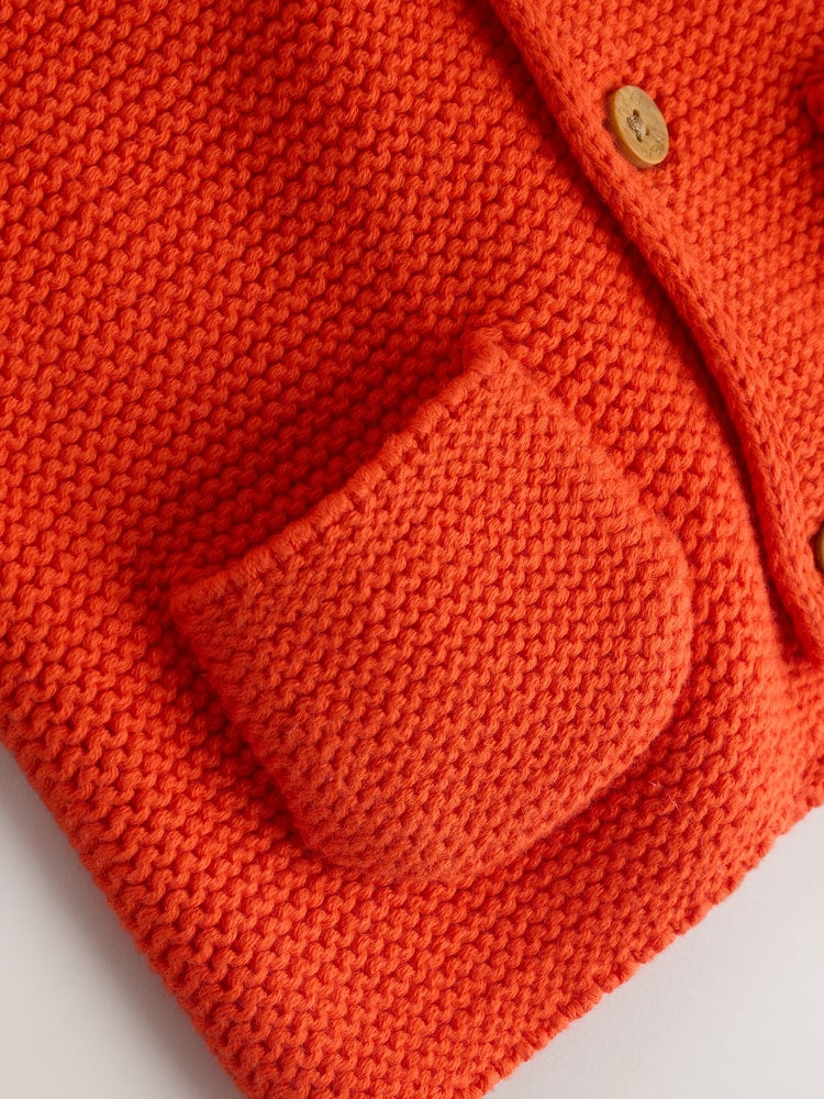 Orange Knitted Baby Cardigan (0mths-2yrs)