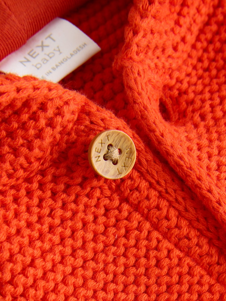 Orange Knitted Baby Cardigan (0mths-2yrs)