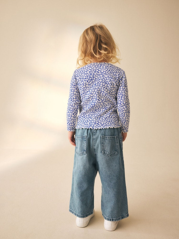 Blue Rib Long Sleeve Top (3mths-7yrs)