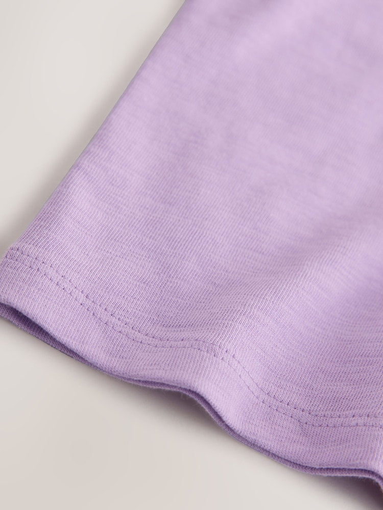 Purple Lemon Short Sleeve Embroidered T-Shirt (3mths-7yrs)