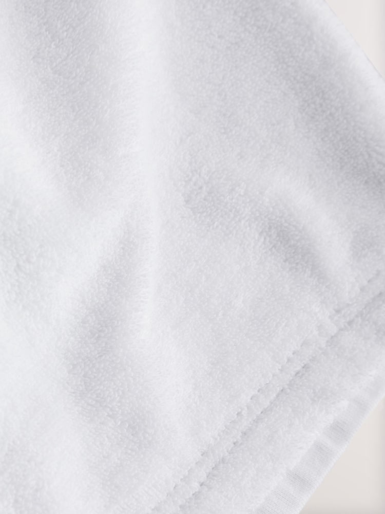 White Towelling Jersey Baby Hooded Jacket