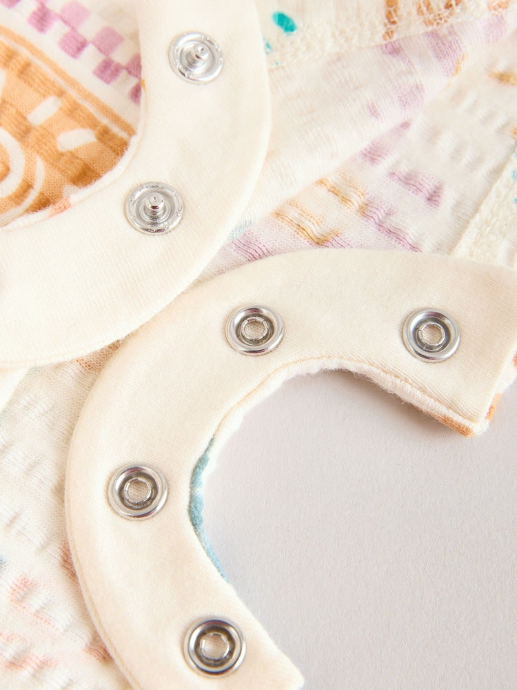 Natural Scandi Printed Jersey Baby Rompers 2 Pack