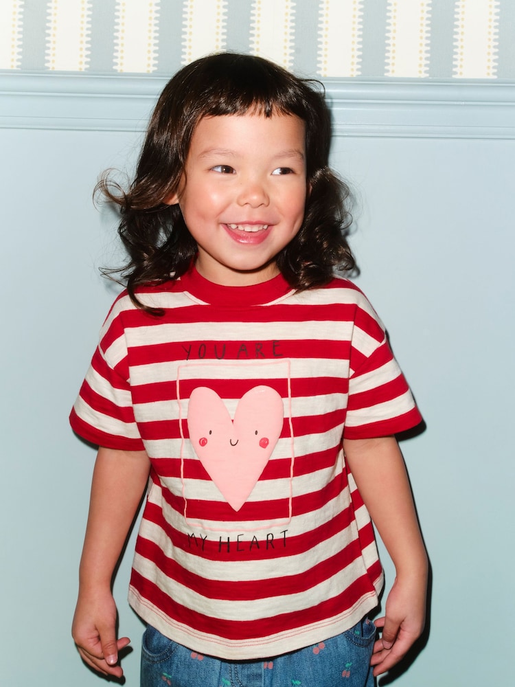 Red Heart Short Sleeve T-Shirt (3mths-7yrs)