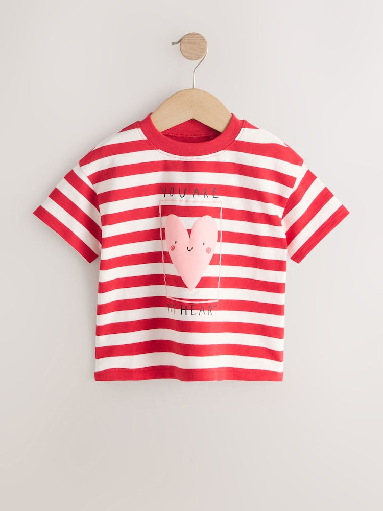 Red Heart Short Sleeve T-Shirt (3mths-7yrs)