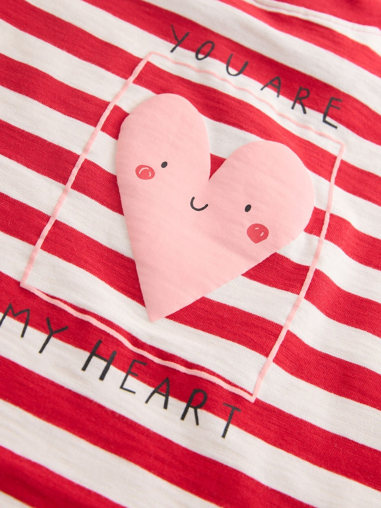 Red Heart Short Sleeve T-Shirt (3mths-7yrs)