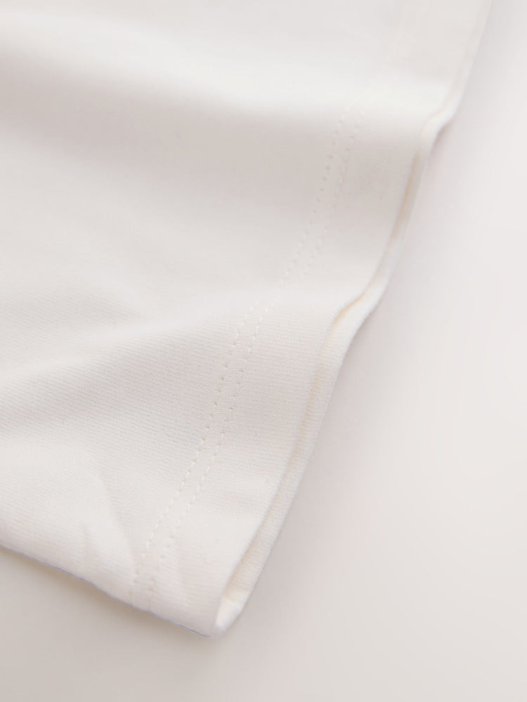 Ecru White Horse Short Sleeve T-Shirt (3mths-7yrs)