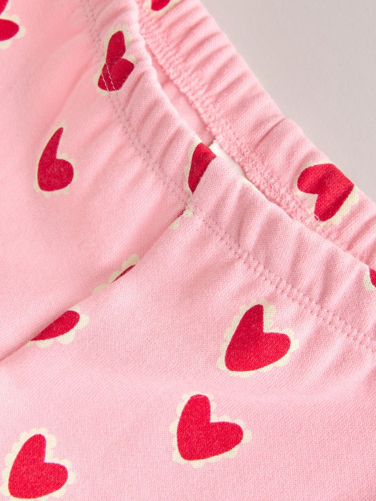 Pink Heart Baby Sweat Top And Joggers Set 2 Piece (0mths-2yrs)