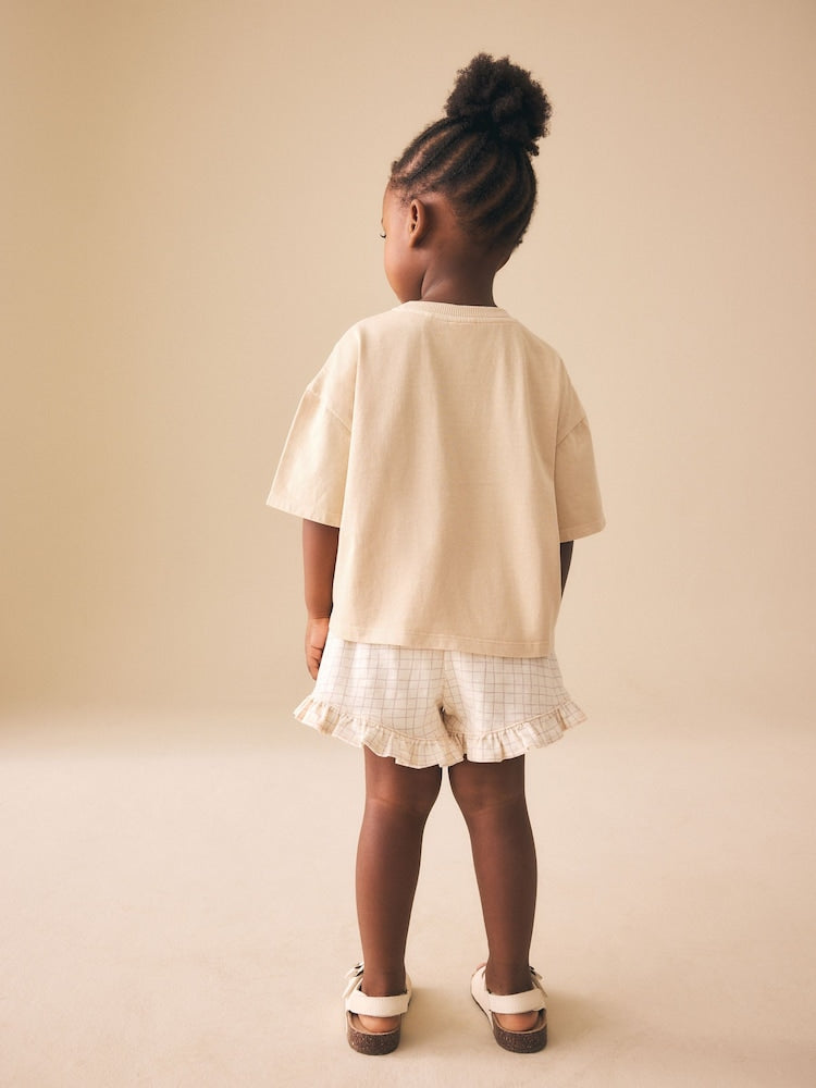 Lemon Yellow Short Sleeve T-Shirt and Shorts Set (3mths-7yrs)
