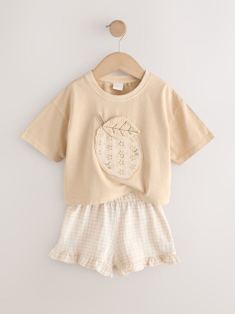 Lemon Yellow Short Sleeve T-Shirt and Shorts Set (3mths-7yrs)