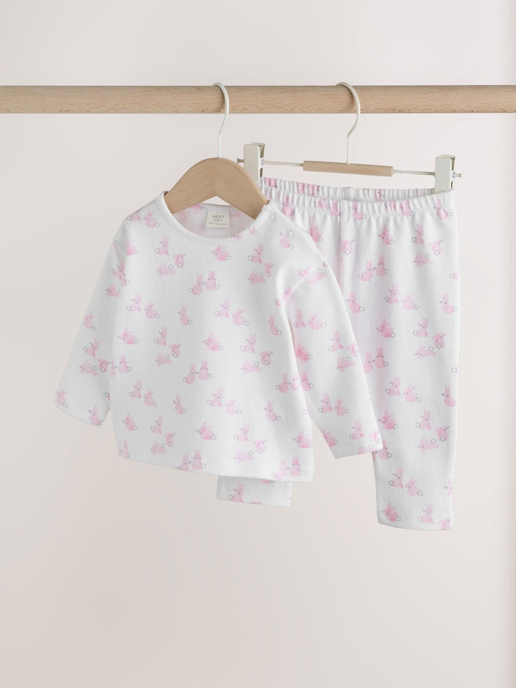 Pink Bunny Baby Long Sleeve T-Shirt And Leggings Set (0mths-2yrs)