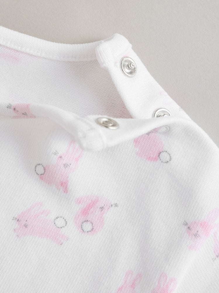 Pink Bunny Baby Long Sleeve T-Shirt And Leggings Set (0mths-2yrs)