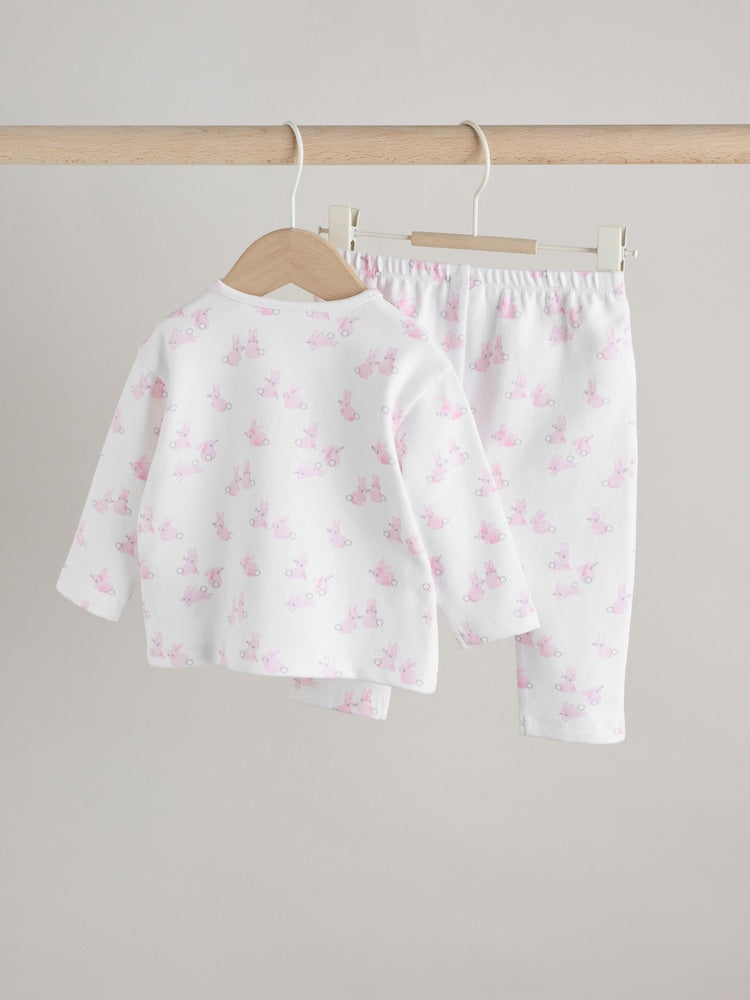Pink Bunny Baby Long Sleeve T-Shirt And Leggings Set (0mths-2yrs)