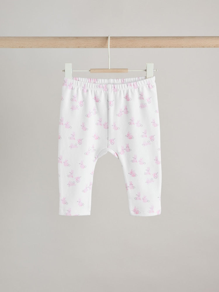 Pink Bunny Baby Long Sleeve T-Shirt And Leggings Set (0mths-2yrs)