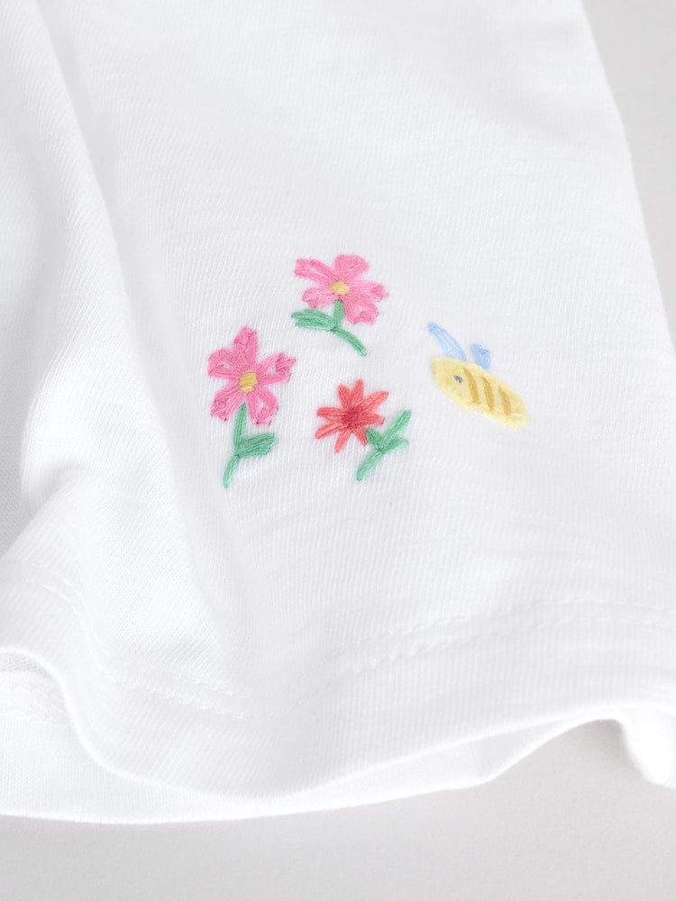 Ecru Fairy Short Sleeve Baby Top and Leggings 2 Piece Set (0mths-2yrs)